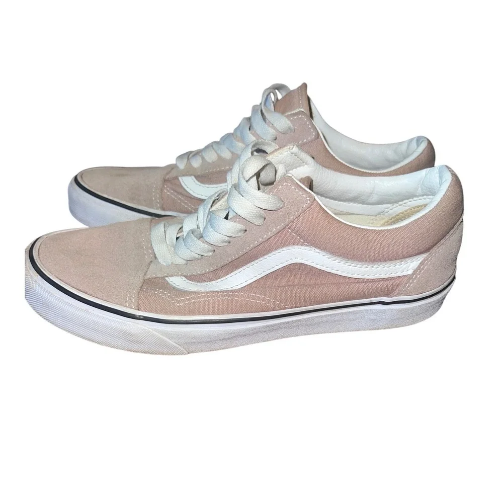 Vans Old Skool Rose Pink‎ Suede Canvas Low Top Skate Shoes Men's 7.5 Women's 9.0